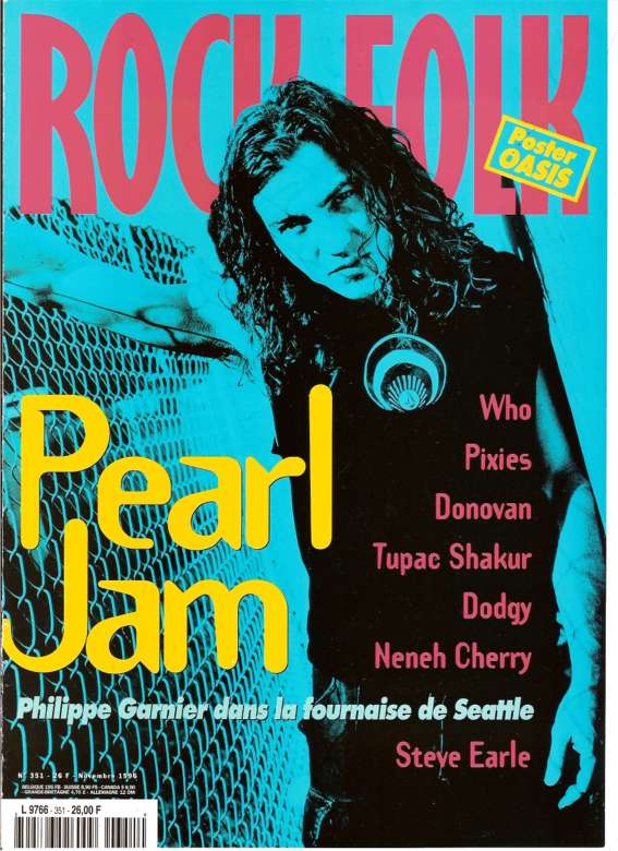 Rock & Folk n 351 Novembre 1996 Eddie Veder Pearl Jam cover