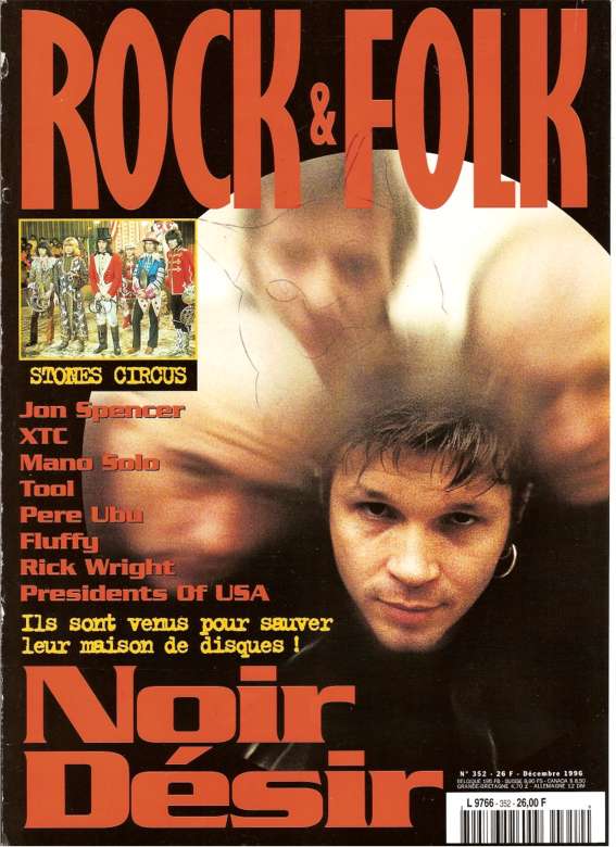 Rock & Folk n 352 Dcembre 1996 Noir Dsir cover