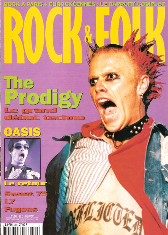 Rock & Folk n 360 - Aot 1997 The Prodigy cover