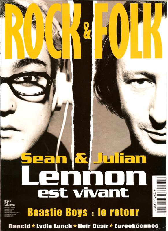 Rock & Folk n 371  Juillet 1998 Sean et Julian Lennon cover