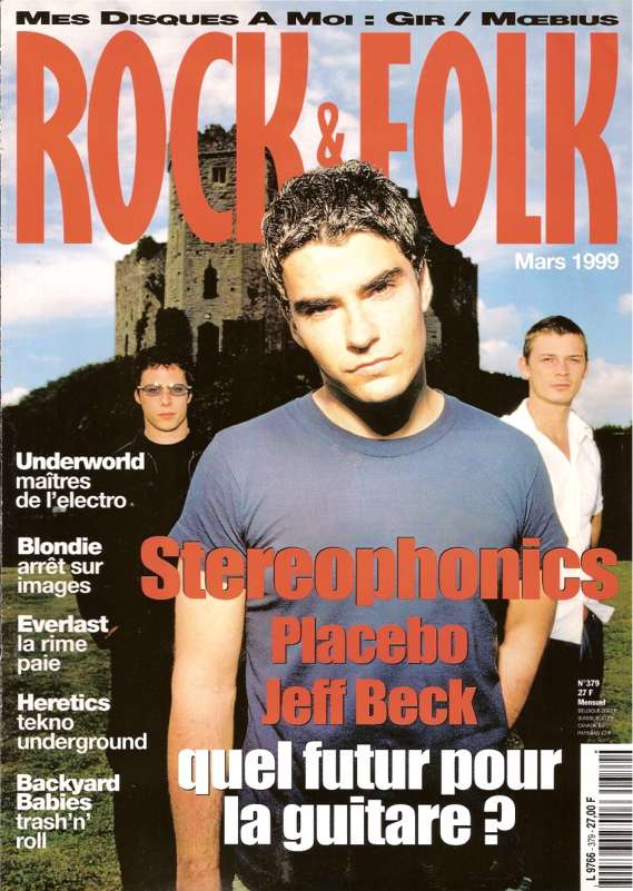 Rock & Folk n 379 - Mars 1999 The Stereophonics cover