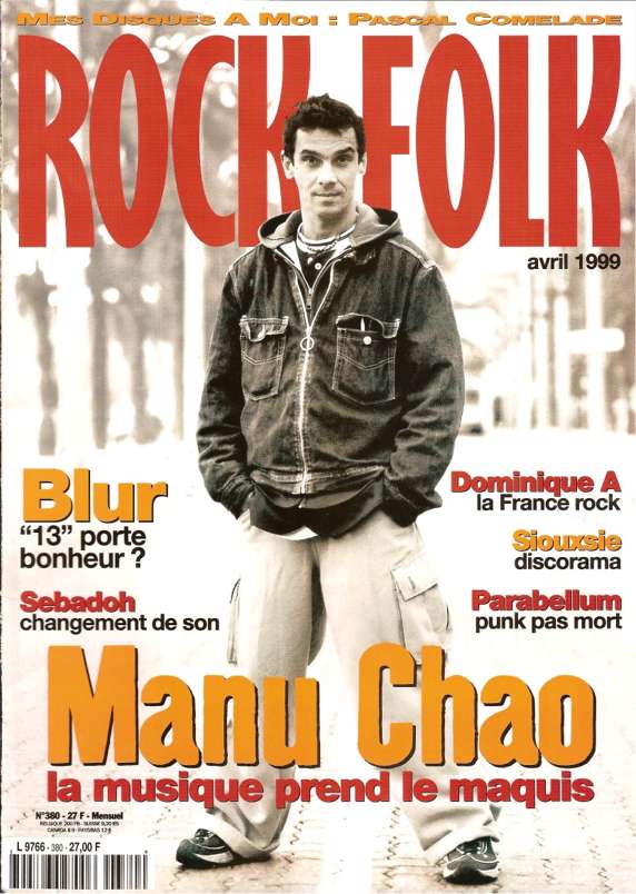 Rock & Folk n 380 Avril 1999 Manu Chao cover