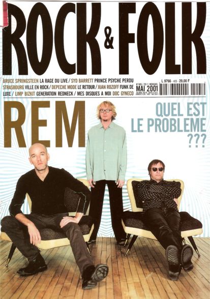 Rock & Folk n 405 Mai 2001 REM cover