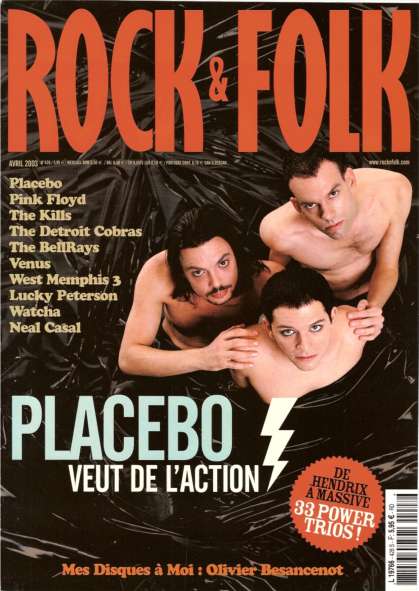 Rock & Folk n 428 - Avril 2003 Placebo cover