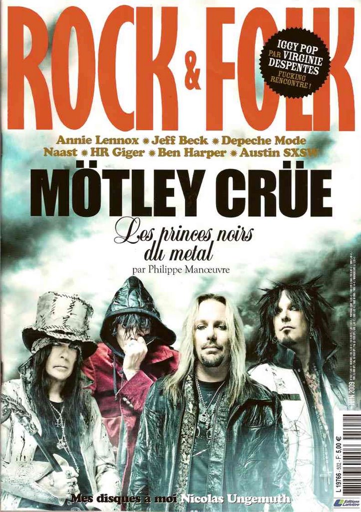 Rock & Folk n 502 Juin 2009 Mtley Cre cover