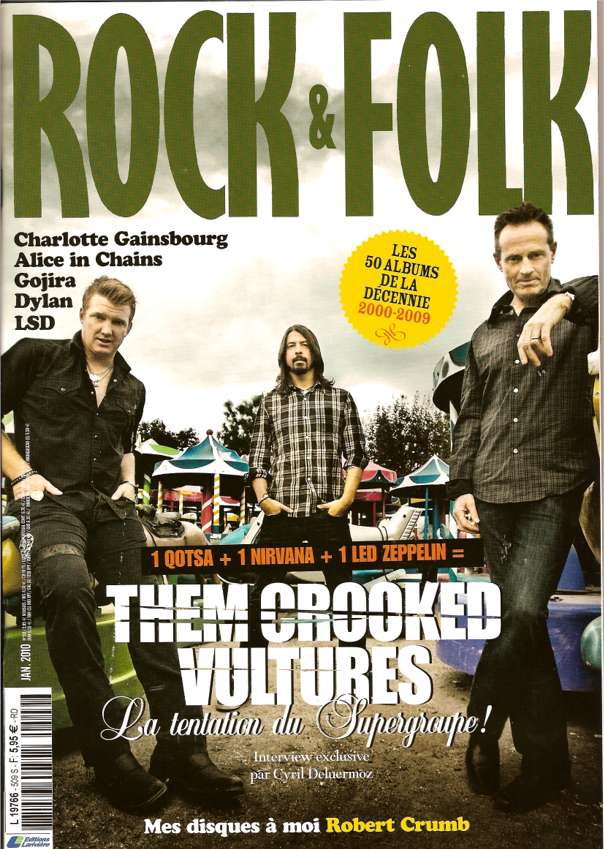 Rock & Folk n 509 Janvier 2010 Them Crooked Vultures cover