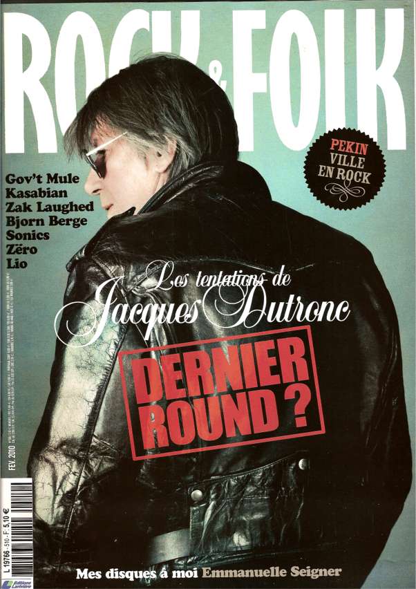 Rock & Folk n 510 Fvrier 2010 Jacques Dutrons cover