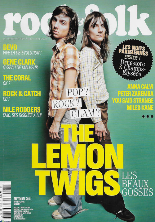 Rock & Folk n 613 Septembre 2018 The Lemon Twigs cover