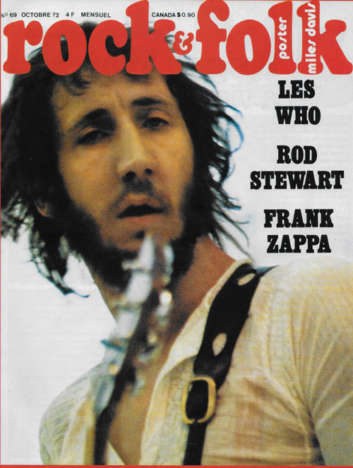 Rock & Foolk n 69 Octobre 1972 The Who