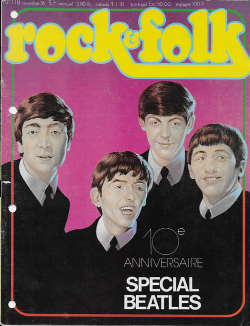 Rock & Folk n118 Novembre 1976 Yhe Beatles cover