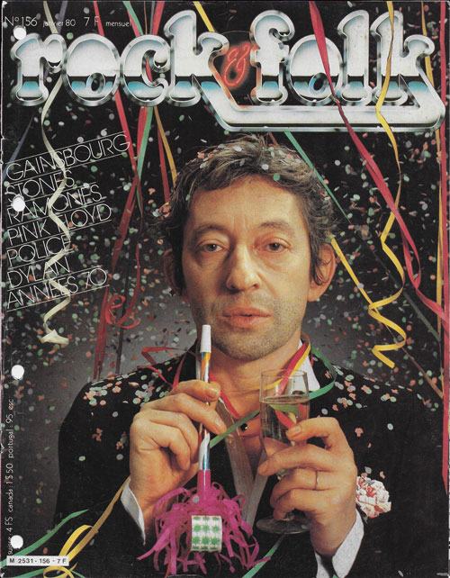 Rock & Folk n 156 janvier 1980 Serge Gainsbourg cover