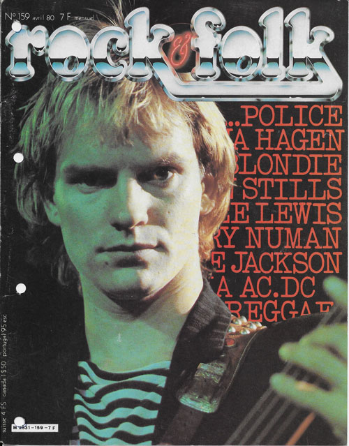 Rock & Folk n 159 Avril 1980 Sting The Police cover