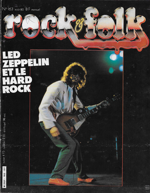 Rock & Folk n 163 Aot 1980 Jimmy Page Led Zeppelin cover