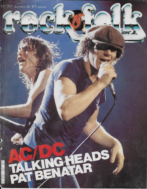 Rock & Folk n 167 Dcembre 1980 AC DC COVER