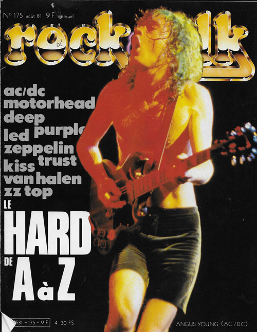 Rock & Folk n 175 Aot 1981 Angus Young AC DC cover