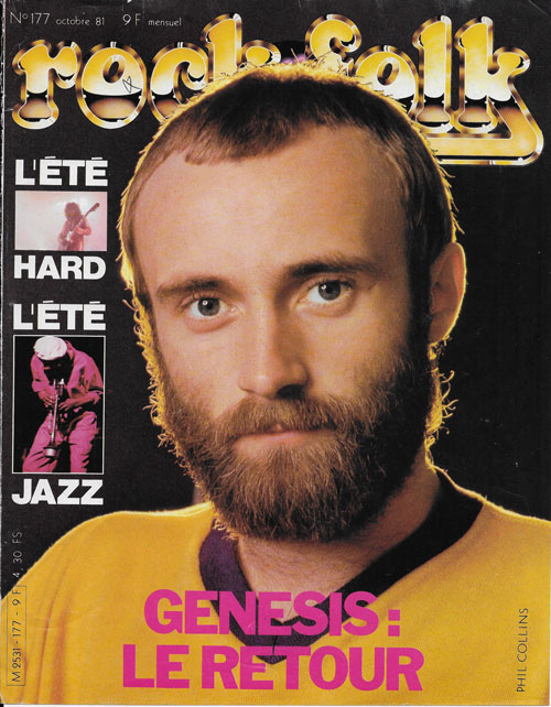 Rock & Folk n 177 Octobre 1981 Phil Collins Genesis cover