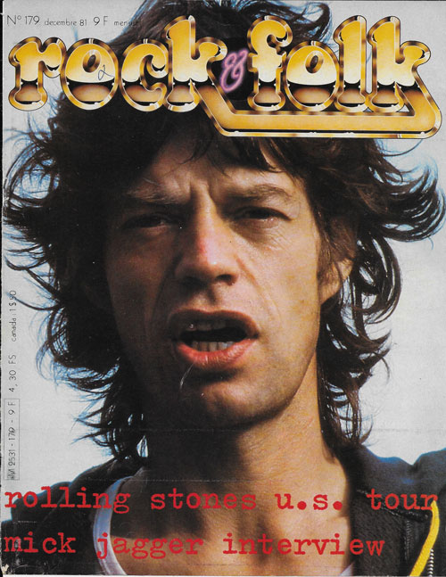 Rock & Folk n 179 Dcembre 1981 Mick Jagger cover