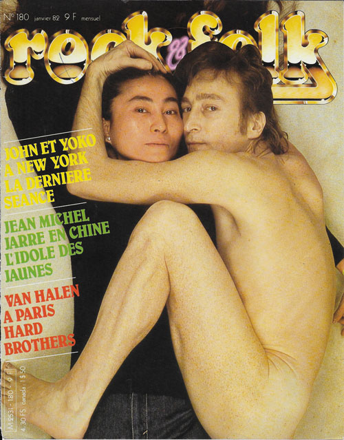 Rock & Folk n 180 Janvier 1982 John Lennon et Yoko cover