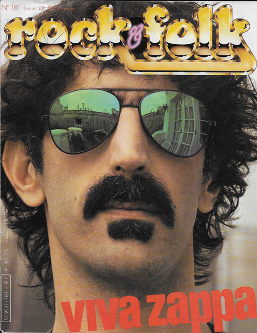 Rock & Folk n181 Fvrier 1982 Franck Zappa cover