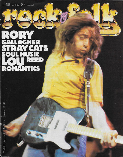 Rock & Folk n183 Avril 1982 Rory Gallagher cover