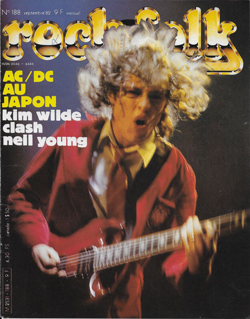 Rock & Folk n 188 - Septembre 1982 AC DC cover