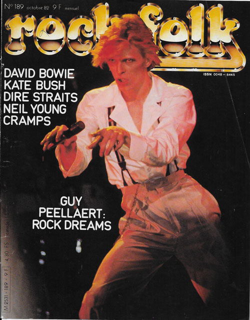 Rock & Folk n 189 Octobre 1982 David Bowie cover