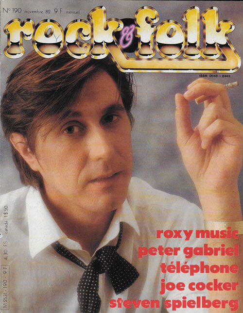 Rock & Folk n 190 Novembre 1982 Brian Ferry cover