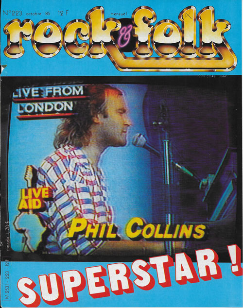 Rock & Folk n223 Octobre 1985 Phil Collins cover