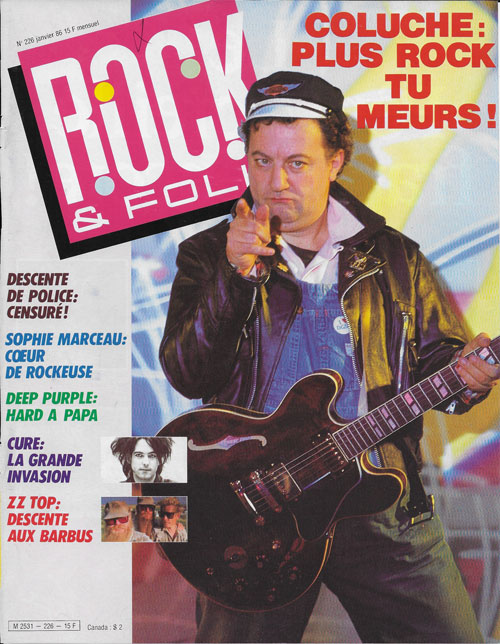 rOCK 1 fOLK N) 226 jANVIER 1986 cOLUCHE COVER