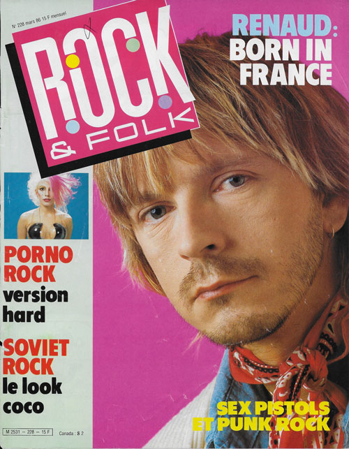 Rock & Folk n 228 - Mars 1986 Renaud Cover