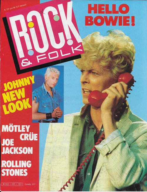 Rock & Folk n 231 Juin 1986 David Bowie cover