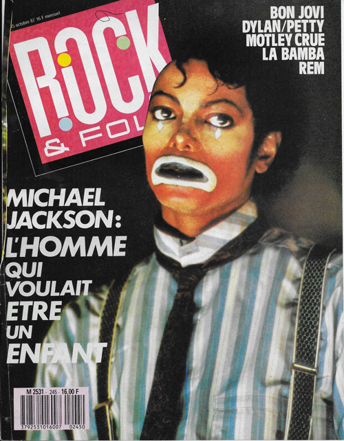 Rock & Folk n 245 Octobre 1987 Michael Jackson cover