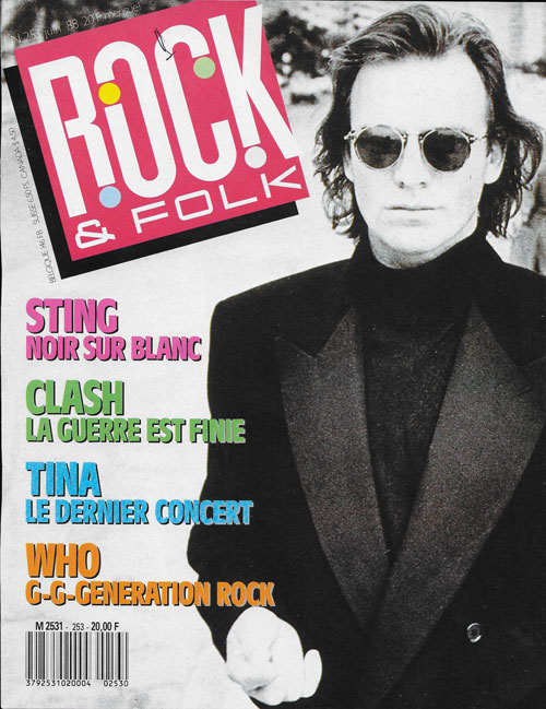 Rock & Folk n 253 Juin 1988 Sting cover