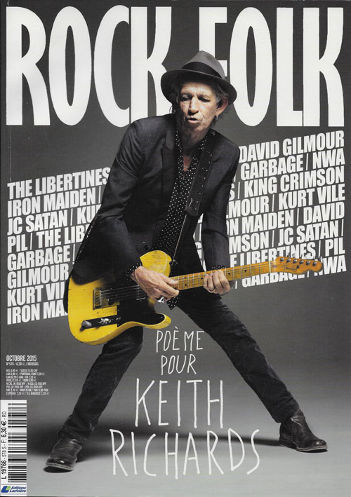 Rock & Folk n 578 Octobre 2015 Keith Richards The Roling Stones cover