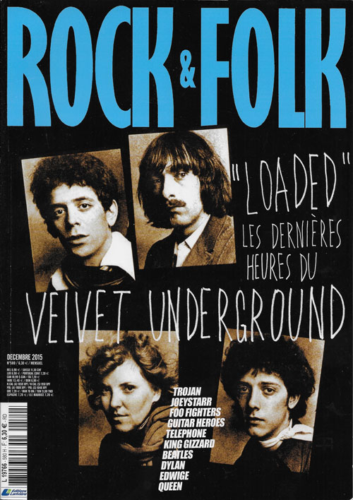 Rock & Folk n 580 - Dcembre 2015 The Velvet Underground cover