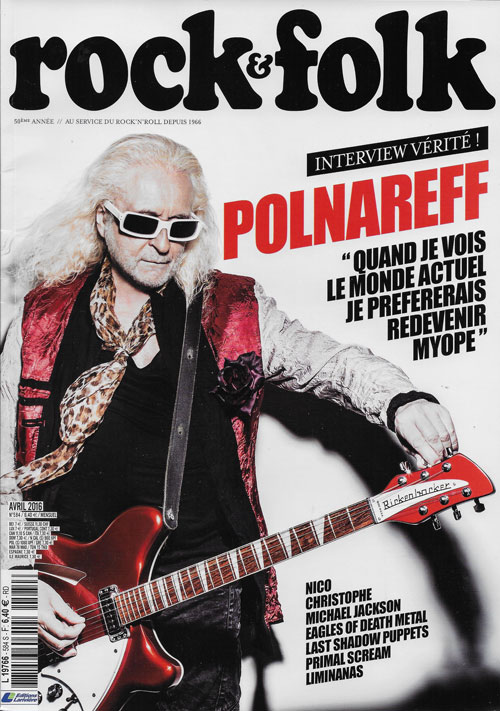 Rock & Folk n 584 - Avril 2016 Michel Polnareff cover