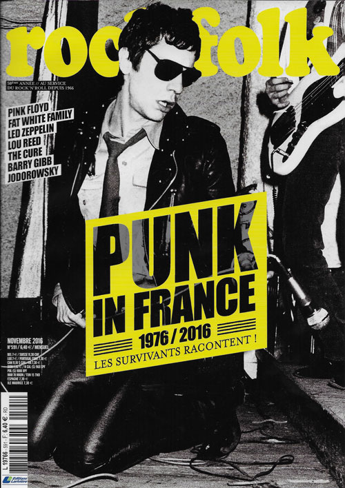 Rock & Folk n 591 Novembre 2016 Punk France cover