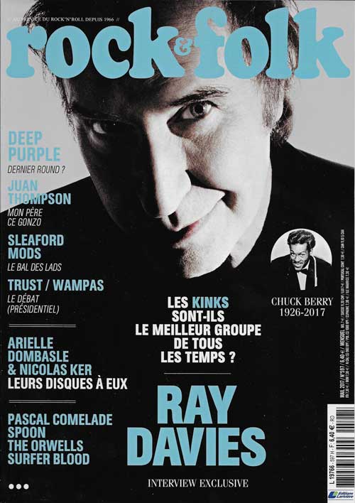 Rock & Folk n 597 - Mai 2017 Ray Davies The Kinks cover