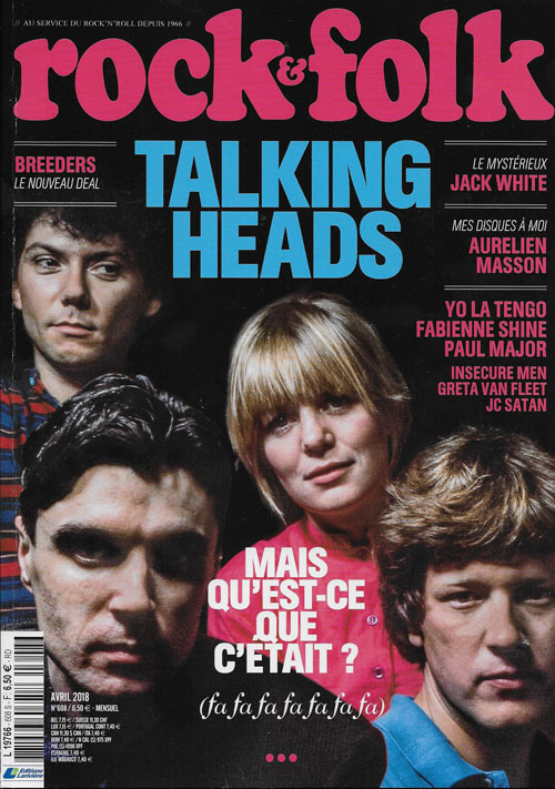 Rock & Folk n 608 - Avril 2018 Talking Heads Cover