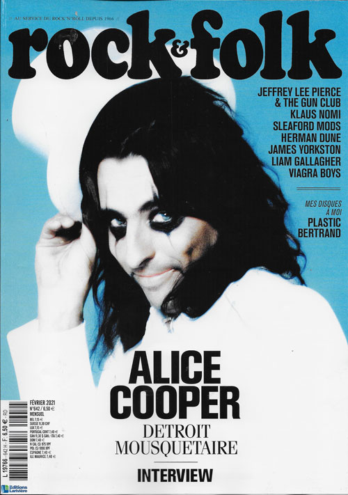 Rock & Folk n 642 Fvrier 2021 Alice Cooper cover