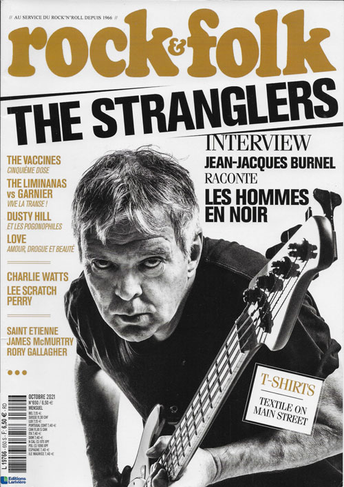 Rock & Folk n 650 - Octobre 2021 Jean Jacques Burnel - The Stranglers cover