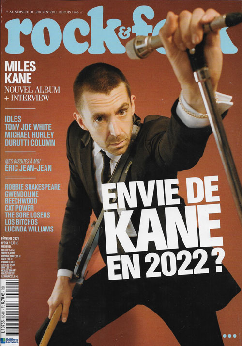 Rock & Folk 654 Fevrier 2022 Miles Kane cover