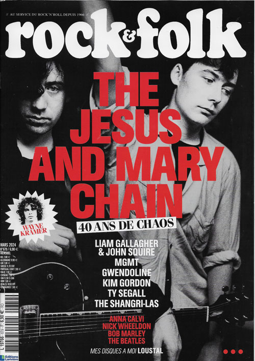 Rock & Folk n679 Mars 2024 The Jesus and Mary Chain cover