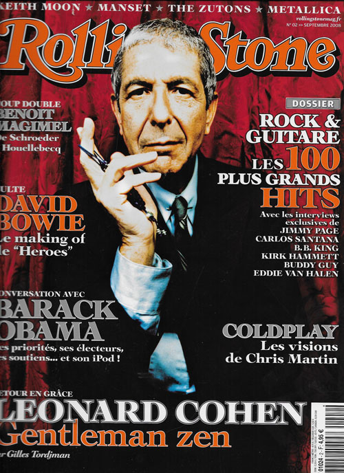 RollingStone n 2 Septembre 2008 Lonard Cohen cover