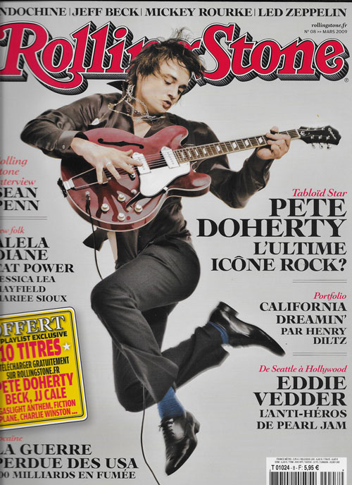 RollingStone n8 Mars 2009 Pete Doherty cover