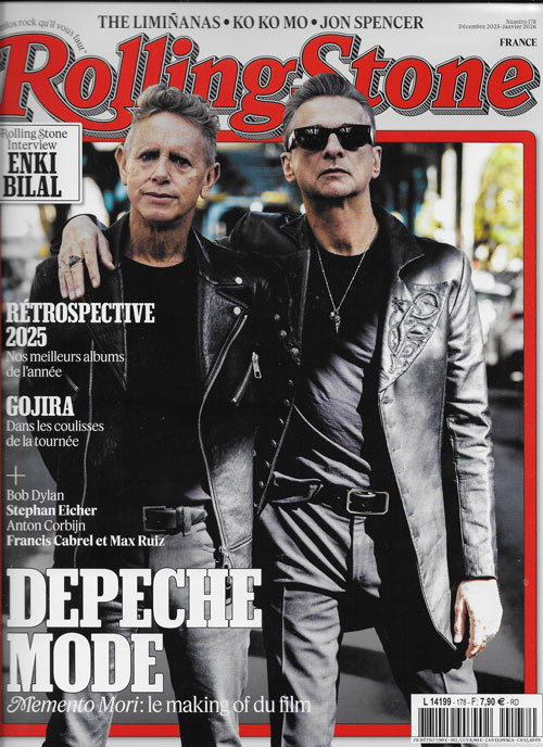 RollingStone n�178 D�cembre 2025 et Janvier 2026 Depeche Mode