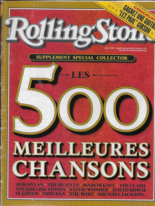 RollingStone n27 supplment mars 2005 Les 500 meilleurs chansons cover