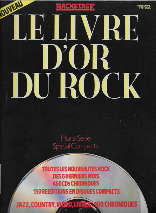 Backstage Le livre d'or du rock Printemps Et 1990