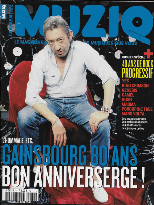 Muziq n 14 Mai Juin 2008 Serge Gainsbourg cover