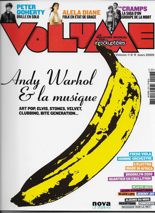 Volume n 8 - Mars 2009 Andy Warhol cover